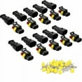 thumbnail image 1 of Terminals Set 10Pcs 2-Pin Way Car Auto Waterproof Connector Electrical Plug Socket Accessories Female Practical, 1 of 9