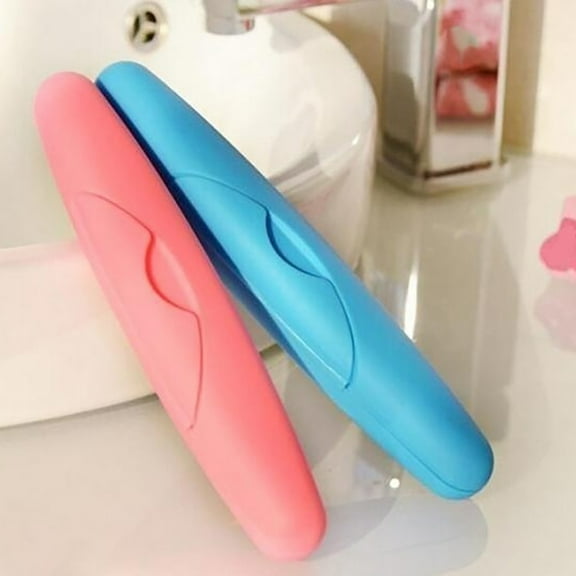 opvise Portable Toothbrush Case Box Plastic Travel Tooth Brush Cover Sealed Holder Rose Red