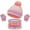 Multicolour, variant on gcong 3-in-1 Hat Scarf Gloves Set for Kid, Winter Knitted Hat Scarf and Gloves Set for Kids with Pom Pom Beanie Gradient Color