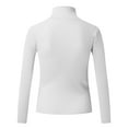 thumbnail image 6 of Tiqkatyck Women Summer Tops Clearance, Women's Knitted Sweater Solid Color High Neck Bottoming Turtleneck Sweater Tops, Corset Tops for WomenWhite L, 6 of 8