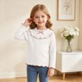 thumbnail image 2 of xaweyi Girls Sweatshirts Crew Pullover Long Sleeved Clothes Cute Embroidery Versatile Top,Sizes 3-4 Years, 2 of 6