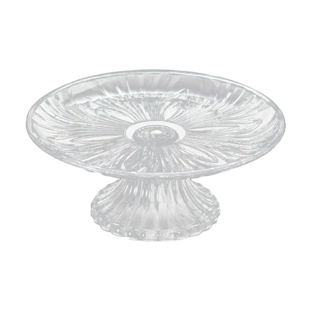 Plato de acrílico para frutas, bocadillos, dulces, plato decorativo para pasteles, plato de exhibición de postres para mesa de cocina, centro de mesa, 25 centímetros