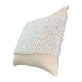 thumbnail image 4 of 20 x 20 Square Cotton Accent Throw Pillow, Soft Banded Braided Patchwork, White, Cream, 4 of 5