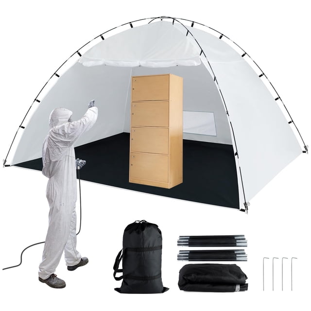 Carpa para cabina de pintura Siebwin 305 x 305 x 189 cm con piso de malla