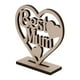 thumbnail image 4 of Artesanía Hueca En Forma De Corazón, Adorno En Forma De Corazón De Madera, Artesanía De Madera De 3,9 X 3,9 X 0,2 Pulgadas, Manualidades De Decoración Para El Día De La Madre ANGGREK La mejor mamá, 4 of 8