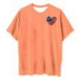thumbnail image 3 of Camiseta de Cuello Redondo Impresa Delantera Y Trasera Del Día de la Independencia de las Mujeres, Tops Cortos Casuales para las Mujeres, 3 of 5
