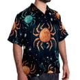 thumbnail image 2 of Cancer Constellation Men's Casual Printed Hawaiian Poplin Button Down Short Sleeve Beach Shirt Unisex, 2 of 6