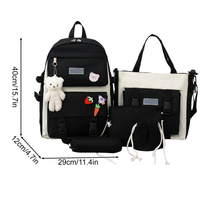 RKZDSR Backpack Set - 5-Piece Large Capacity Backpack with