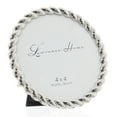 thumbnail image 3 of 4x4 Round Silver Metal Picture Frame with Rope Design, 3 of 3
