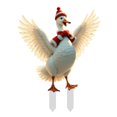 thumbnail image 2 of ZenCart Christmas Duck Garden Stake Flat Acrylic Yard Art Decoration Sign Waterproof Outdoor Christmas Stake for Pathway Backyard Lawn Holiday Decor, 2 of 8
