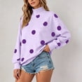 thumbnail image 5 of UDAUDU Womens Polka Dot Sweatshirts Mock Neck Long Sleeve Pullover Tops Oversized Y2K 2026 Fall Fashion Outfits Loose Fit Cute Casual Sweatshirt 2XL, 5 of 6