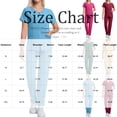 thumbnail image 3 of Hearthz Athletic Scrub Set for Women Stretch Scrub Top & Jogger Pants Scrub Set for Women, 3 of 6