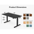 thumbnail image 5 of DESINO 60Inch Electric Height Adjustable Standing Desk, Splice Board Electric Stand up Desk Home Office, Computer Desk Memory Preset, Black, 5 of 9
