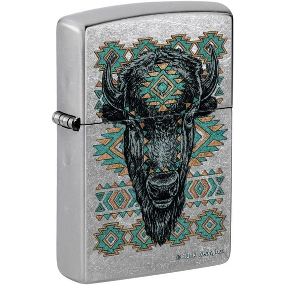 Zippo Customized Message ond for Buck Wear Southwest Bison Street Chrome 46422