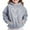 Gray, variant on Bnwani Kids Hoodies Girls Long Sleeve Oversized Fleece Sweatshirt Cute Plain Tops Pullover