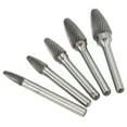 thumbnail image 4 of Carbide Burr,  File Rustproof Professional 5pcs With 6mm/0.24in Shank For Drilling For Polishing, 4 of 8