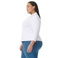 thumbnail image 3 of Gloria Vanderbilt Swan Series Women's Plus Popover Knit Top, Sizes 0X-4X, 3 of 5