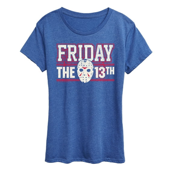 Friday The 13Th - Collegiate Jason Mask - Women's Short Sleeve Graphic T-Shirt