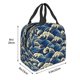 thumbnail image 3 of Easygdp Japanese Water Wave Bolsa Térmica Premium - Tela Oxford Impermeable, Gran Capacidad, Bolsillo Frontal, Unisex para Trabajo, Escuela, Actividades al Aire Libre y Picnics, 3 of 8