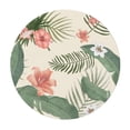 thumbnail image 3 of YFYANG Round Fitted Table Cloth, Waterproof Tropical Plant Flower Pattern Polyester Table Cover, Indoor Outdoor Decorative Tablecloths with Elastic Edge, 3 of 7