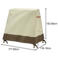 thumbnail image 2 of Patio Swing Cover A-Frame Swing Covers Waterproof Resistant Weather Protector Beige, 2 of 7