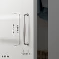 thumbnail image 3 of Goo-Ki 6 Pack 7.6'' Center to Center Vintage Satin Nickel Cabinet Pulls, Sleek Zinc Alloy Cabinet Handles for Classic Furniture Drawer Hardware, 3 of 7