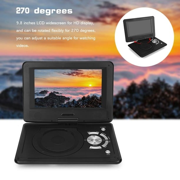 Reproductor de DVD, Altavoz Estéreo Totalmento Compatible Con El Reproductor de Televisión de Automóviles 3D Procesamiento para Viajar
