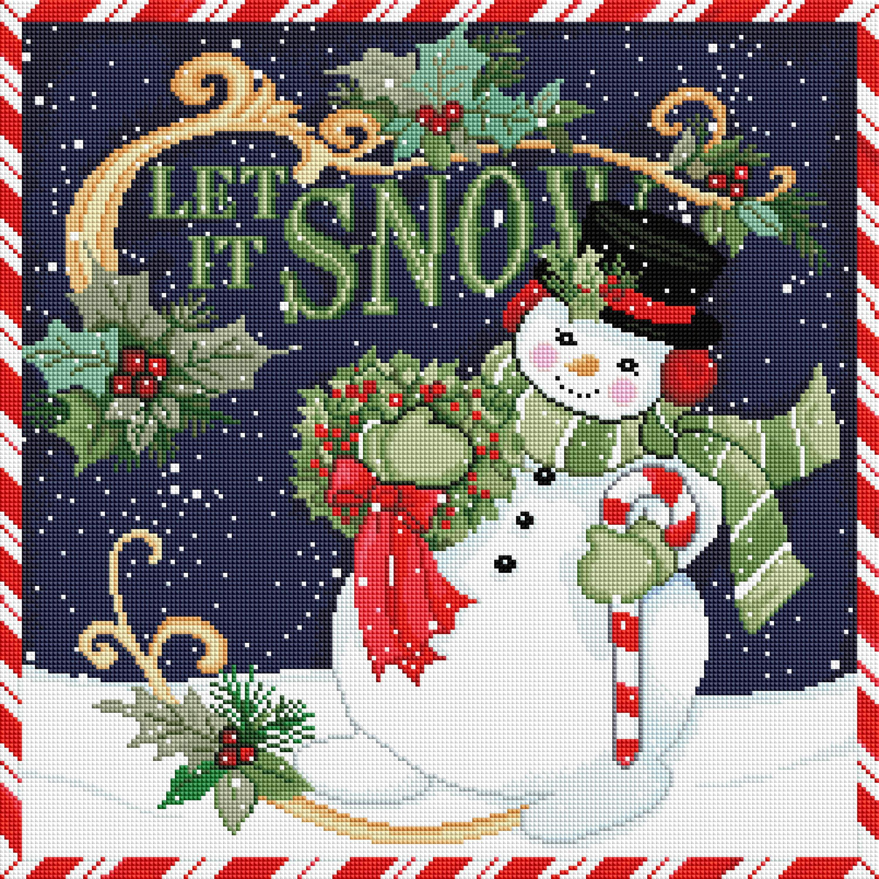 DIAMOND ART CLUB Snowman (Let It Snow) Diamond Painting Kit