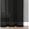 thumbnail image 4 of HLC.ME 2 Piece Sheer Voile Window Curtain Grommet Panels for Bedroom & Living Room (54" W x 95" L, Black), 4 of 4