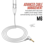MEE audio M6 Sport IPX5 Sweat & Water Resistant In Ear Earbud with Carrying Case & Shirt Clip, Clear