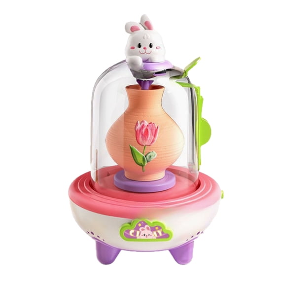 USB Chargeable Miniature Pottery Wheel Toy For Kids Travel Friendly Design Creative Clay Crafting Machine for Party