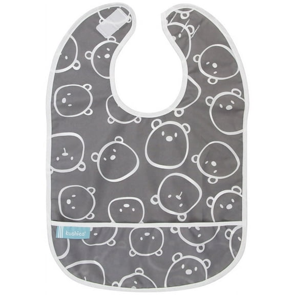 Kushies Cleanbib Infant or Toddler Waterproof Clean Bib with Pocket - K281