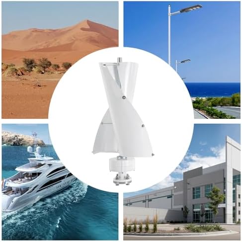 Wind Turbine, 12V 500W Vertical Axis Wind Turbine Generator with Electromagnetism Controller, 2 Aluminum Alloy Blades Wind Turbine Power Generation, Permanent Magnet Generator for Mobile House Cabin