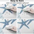 thumbnail image 6 of Coastal Round Tablecloth 60 Inch - Summer Beach Blue Teal Coral Waterproof Fabric Table Cloth Protector, Nautical Starfish Tablecloths Washable Table Cover for Kitchen Coffee Table Party, 6 of 6