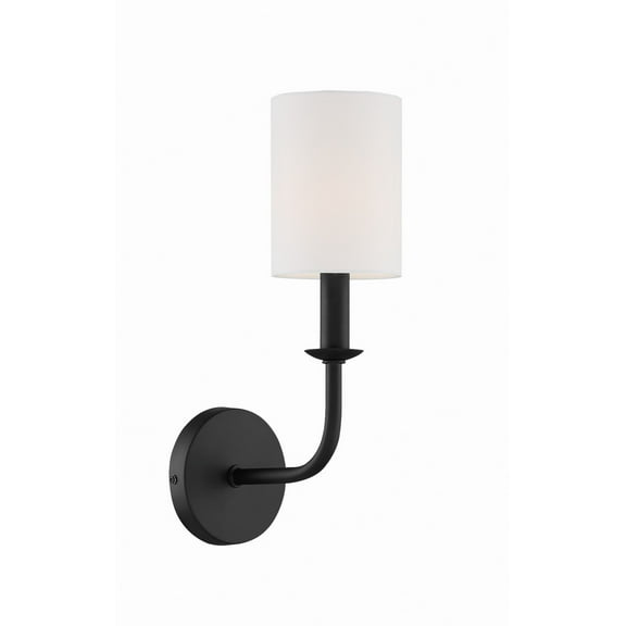 BAI-A2101-MK Crystorama Lighting Bailey - 1 Light Wall Mount-Matte Black Finish