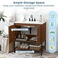 thumbnail image 6 of Costway 31" Bathroom Vanity Sink Combo Wooden Bathroom Storage Cabinet with Doors Walnut, 6 of 10