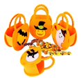 thumbnail image 4 of Bolsas de dulces de Halloween YONGSHENG fieltro artesanal Calabaza 8 piezas, 4 of 5