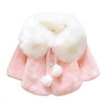 thumbnail image 2 of Greyghost ZP Winter Warm Wool Princess Pearl Coat For Newborn Baby Girls Fashion Outerwear Shawl Hairy Ball Fluffy Pompom Outside Clothing, 2 of 5