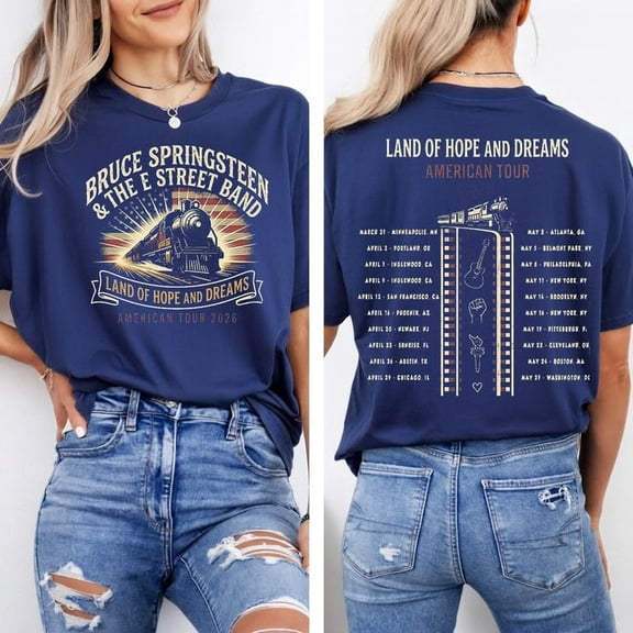 Bruce Springsteen E Street Band American Tour 2026 T-shirt Sizes S-5XL