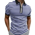 thumbnail image 1 of Men's Shirts Product Category and Title Transformation for Summer Striped Splice Print Turn Down Short Sleeve Tops without Repeating Terms, 1 of 1