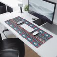thumbnail image 2 of Long Mouse Pads for Desk,Blue Geometric and Striped Pattern Desk Mats on Top Of Desks, Desk Mouse Pad Extra Large with 3mm Non-Slip Base and Stitched Edge for Gaming,Office,Work,Home 31.5"x11.8", 2 of 6