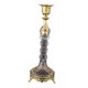 thumbnail image 3 of Candelabro Portavelas Candelabro de Metal y Cristal Diseño Retro Moderno Oro, 3 of 9