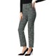 thumbnail image 4 of Pantalones de cuadros de tweed de tiro alto Inspire Chic para mujer, pantalones largos con botón frontal, negro, talla L, 4 of 5