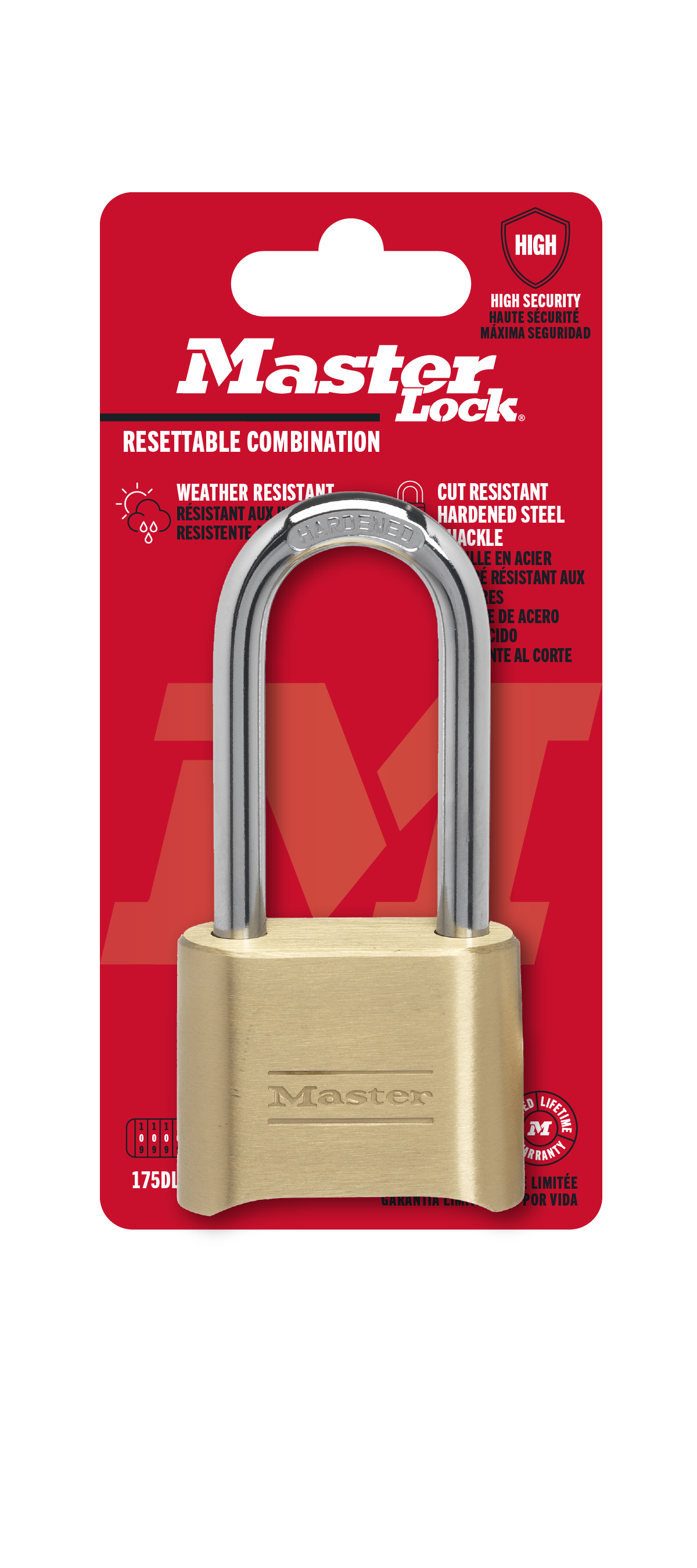 Master Lock 2" Resettable Combination Brass Padlock photo 7