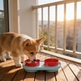 thumbnail image 5 of LEFXSMR Cat & Dog Bowls, Spill-proof Pet Cat Feeder for Drinking & Feeding, Slanted Cat Water Bowl for Pets Home Use, Blue, 5 of 6