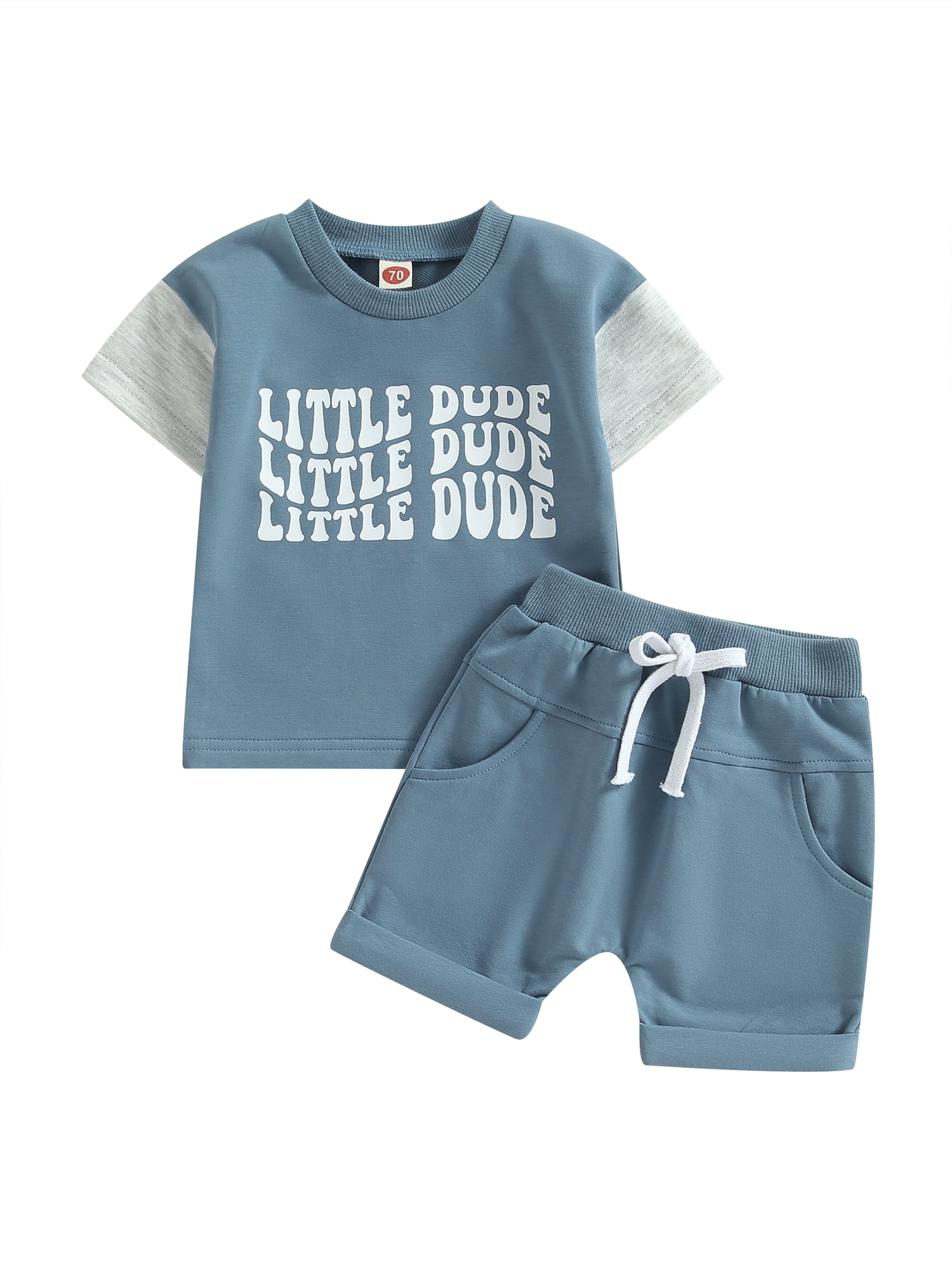 ZAXARRA Baby Boy Summer Outfits, Short Sleeve Contrast Color
