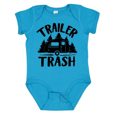 

Inktastic Trailer Trash- Camping Humor Boys or Girls Baby Bodysuit