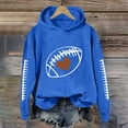 thumbnail image 2 of TrendOFT Game Day Hoodies for Women Football Graphic Long Sleeve Sweatshirt Football Season Pullover Tops Blue XL, 2 of 4