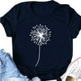 thumbnail image 4 of Hauts Grande Taille pour Femmes Décontractés à Imprimé Manches Courtes Col Rond T-Shirt Ample Blouse Hauts, 4 of 6