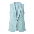 thumbnail image 6 of YgkuHd Spring Blazers for Women Lapel with Pockets Long Sleeve Wavy Stripe Suit Jacket Lightweight Casual Office Work Outfits,Light Blue_M, 6 of 6